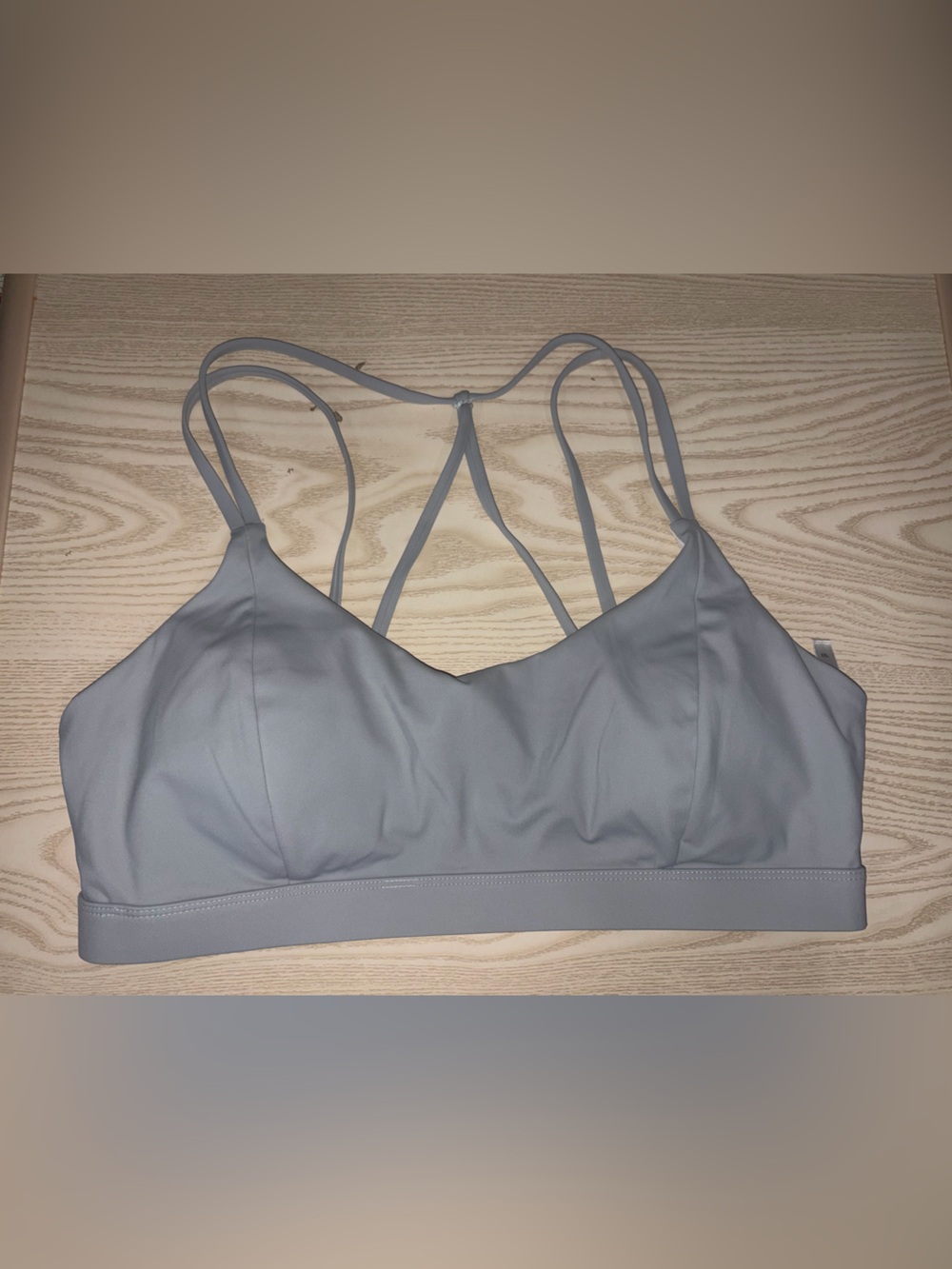 CRZ YOGA Light Gray Strappy Sports Bralette